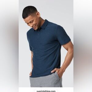 Vuori Men's dark teal polo Shirt Strato tech